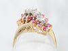 Ruby and Diamond Bypass Style Ring