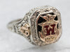 Two Toned Vintage 'W' Monogram Class Signet Ring