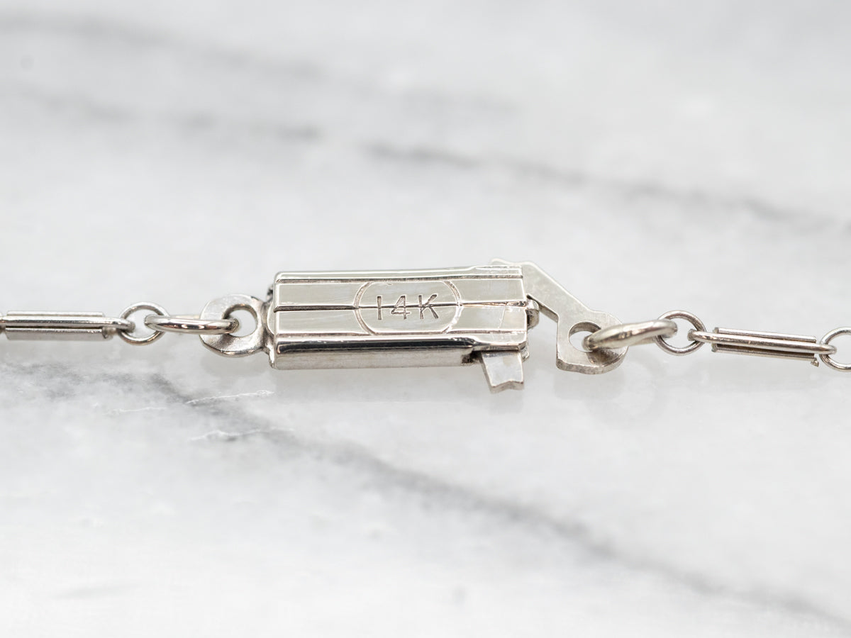 European Cut Diamond Encrusted Pendant Necklace