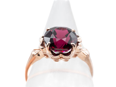The Faye Pyrope Garnet Solitaire Ring
