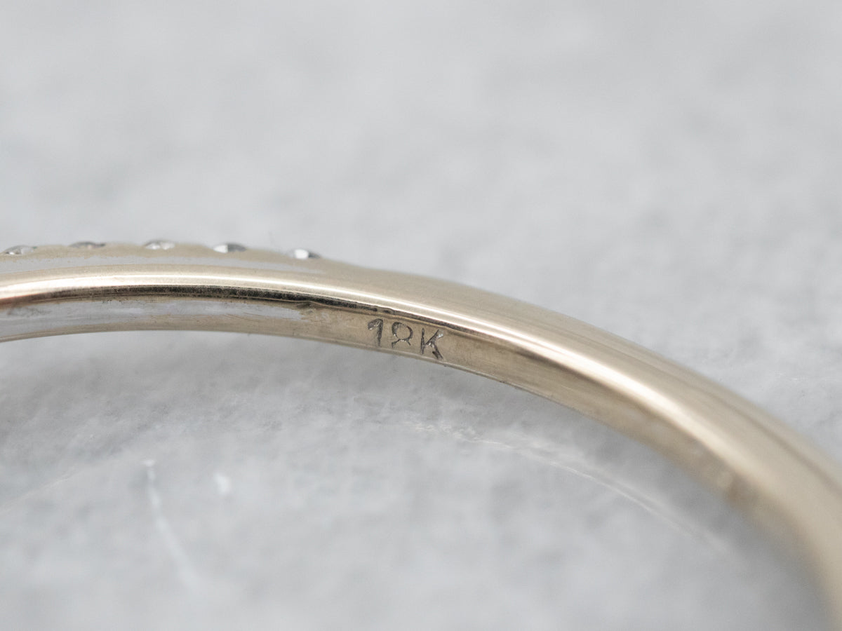 Gleaming Halo Diamond and Pearl Ring