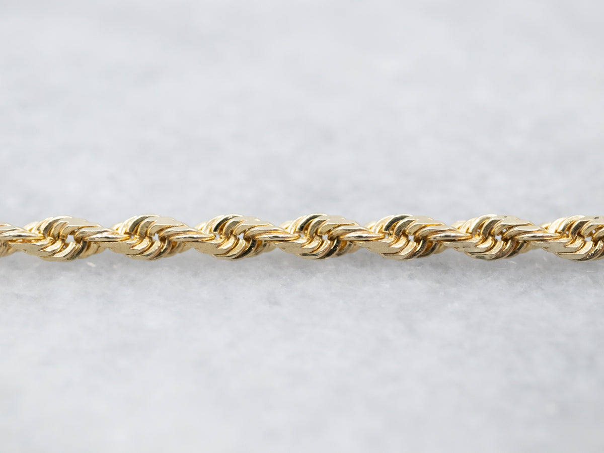 Spectacular Yellow Gold Rope Twist Chain
