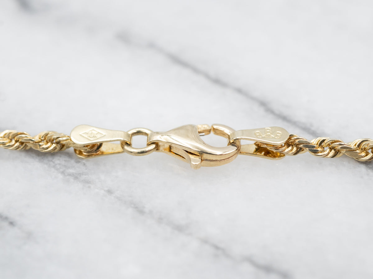 Spectacular Yellow Gold Rope Twist Chain