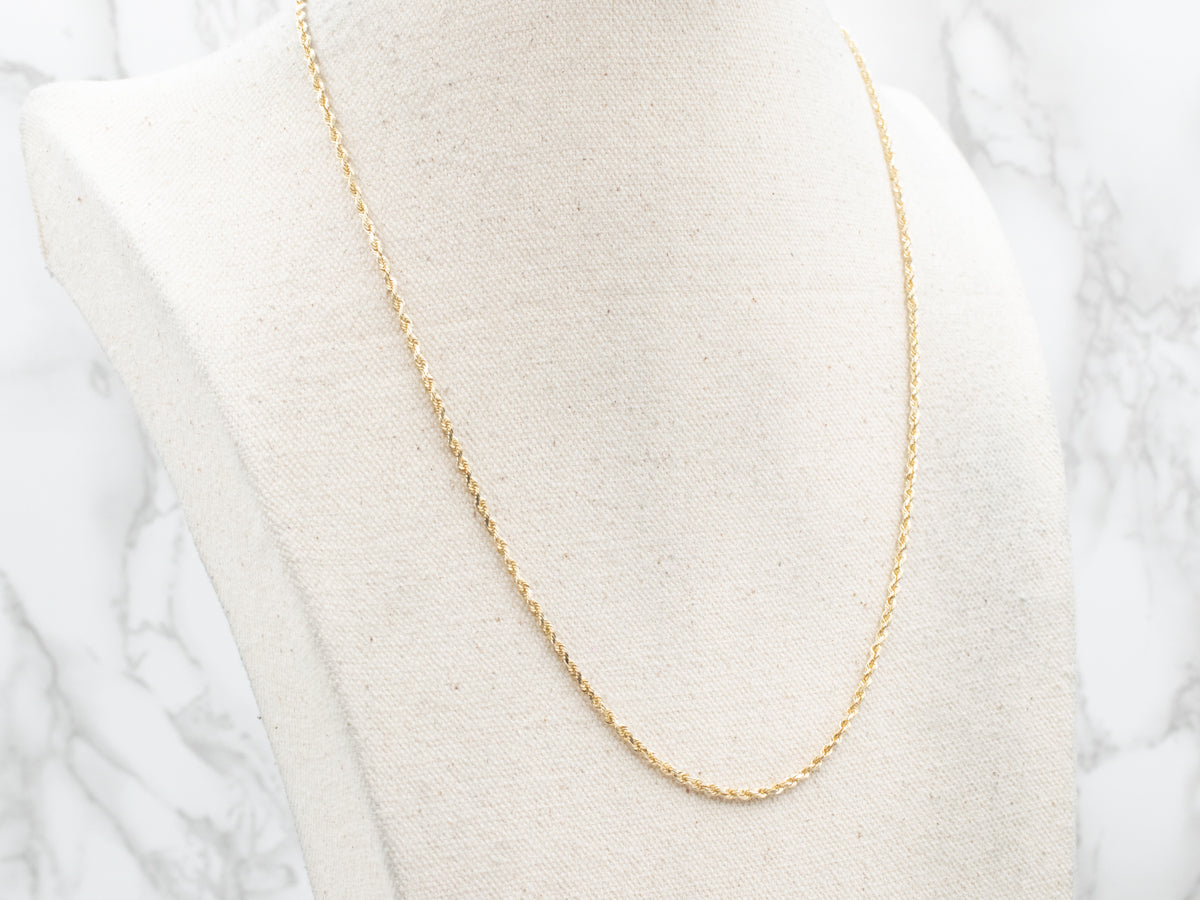 Spectacular Yellow Gold Rope Twist Chain
