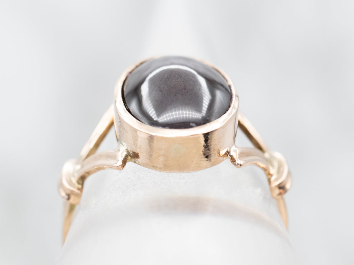 Retro Era Cat's Eye Sillimanite Ring