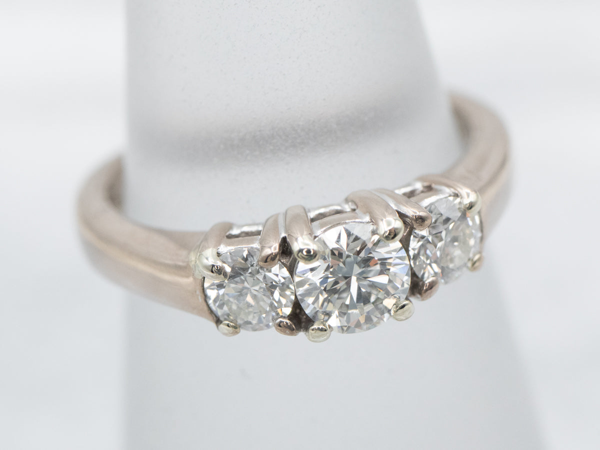 Three Stone Diamond Engagement Ring