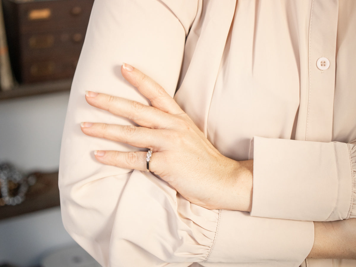 Three Stone Diamond Engagement Ring