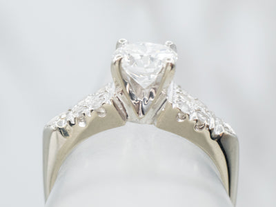 Stunning 1970s GIA Certified Diamond Engagement Ring