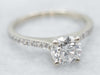 Large Diamond White Gold Engagement Ring