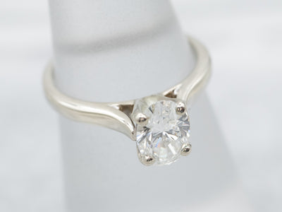 Oval-Cut Diamond Solitaire Engagement Ring