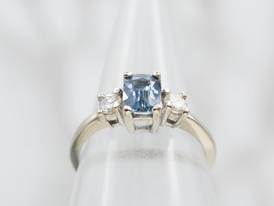 Sapphire and Diamond Engagement or Anniversary Ring