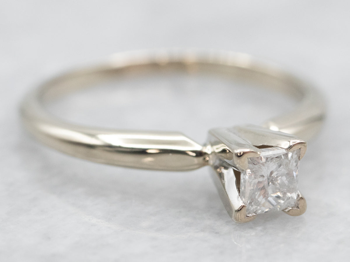 Simple Princess Cut Diamond Engagement Ring
