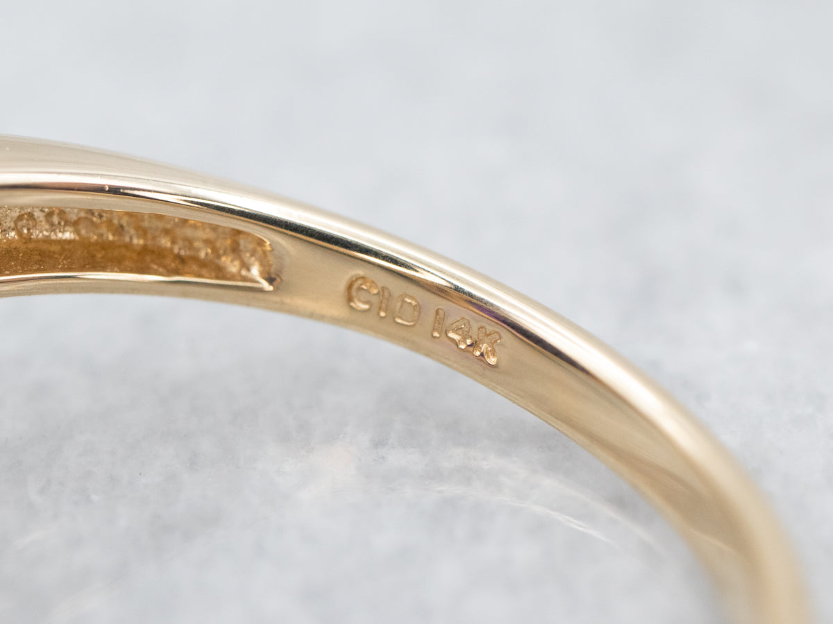 Two Tone Gold Amethyst Cocktail Ring