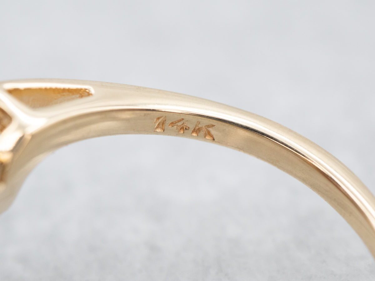 Vintage Gold Garnet Bypass Ring