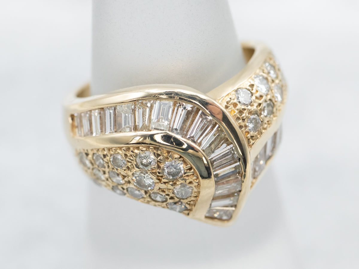 Modernist Gold Diamond Cocktail Band