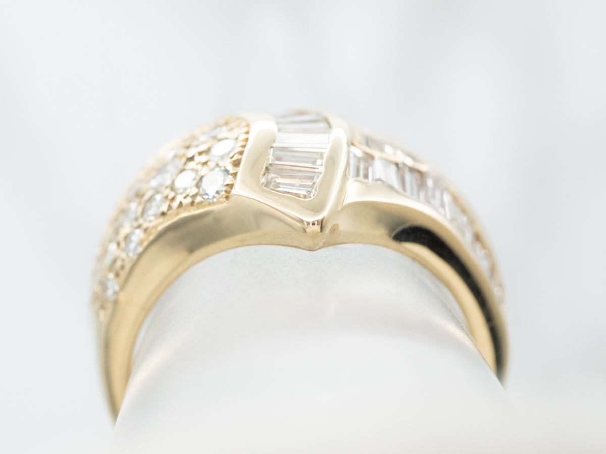 Modernist Gold Diamond Cocktail Band