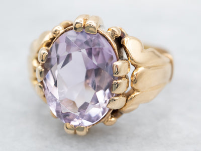 Pretty Vintage Amethyst Solitaire Ring