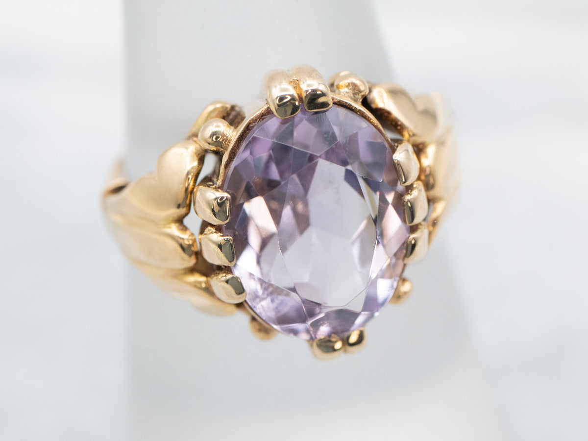 Pretty Vintage Amethyst Solitaire Ring