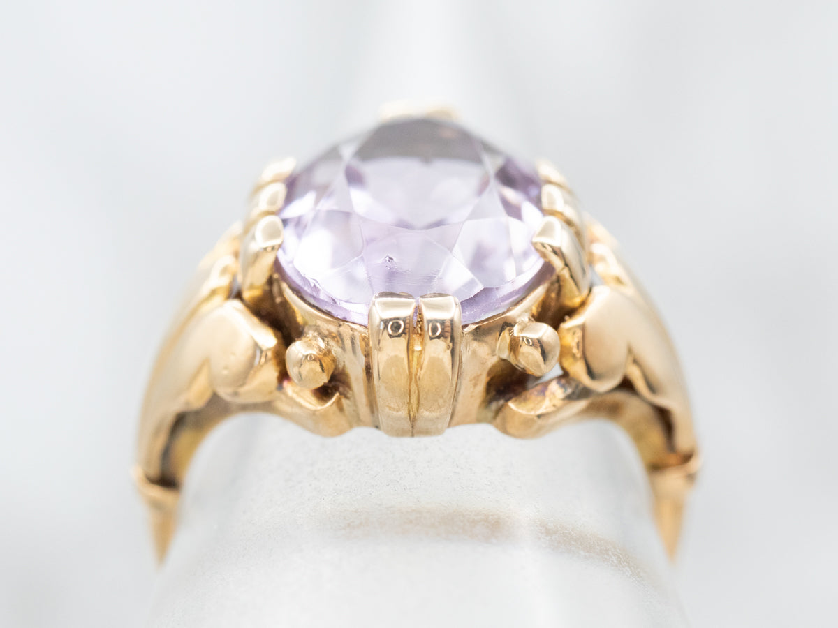 Pretty Vintage Amethyst Solitaire Ring