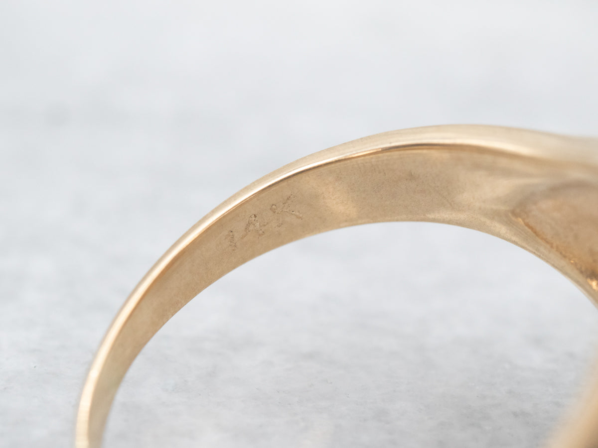 Modernist Peridot and Diamond Cocktail Ring