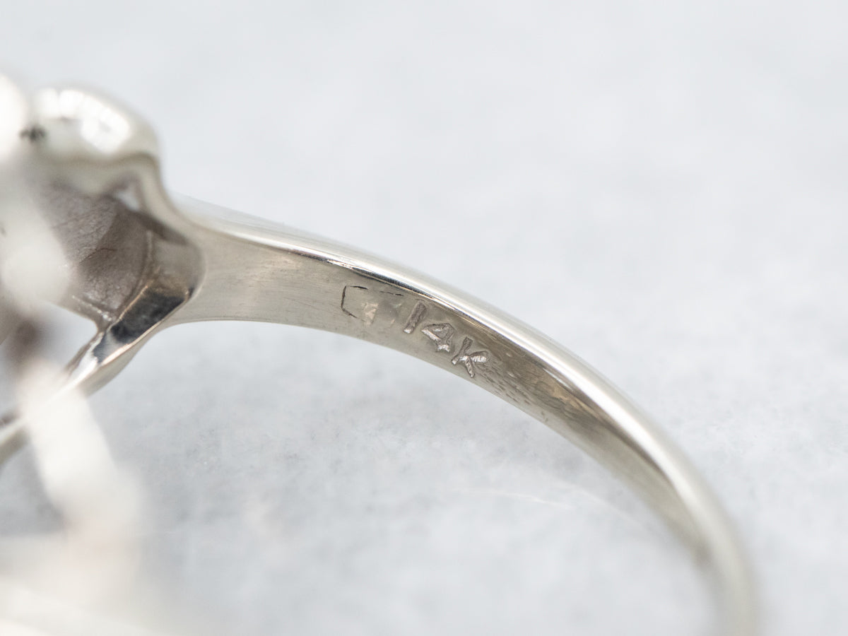 Sweet Retro Sapphire and Diamond Cocktail Ring