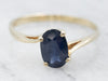 Dainty Blue Sapphire Solitaire Bypass Ring