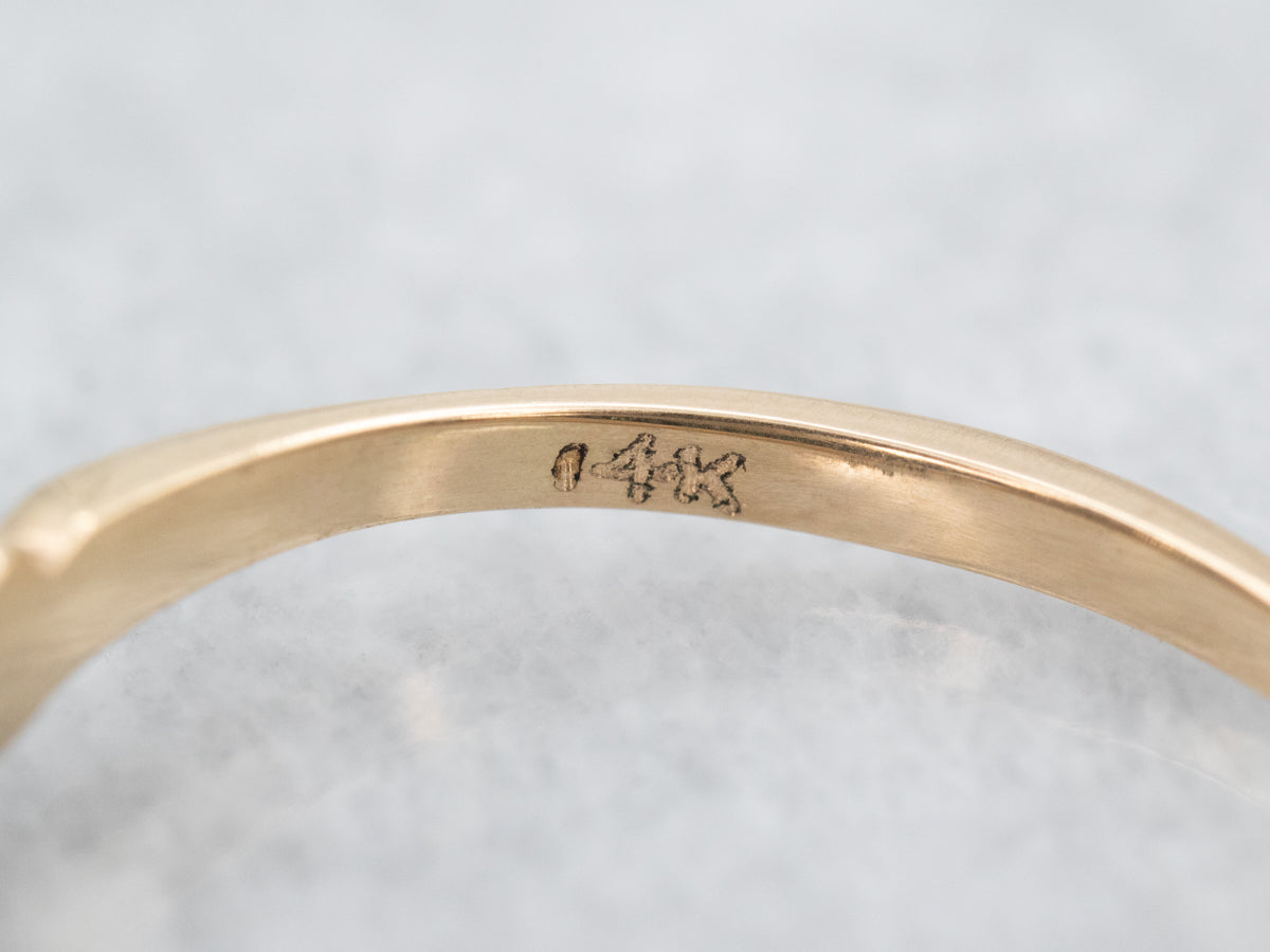 Retro Era European Cut Diamond Solitaire Engagement Ring