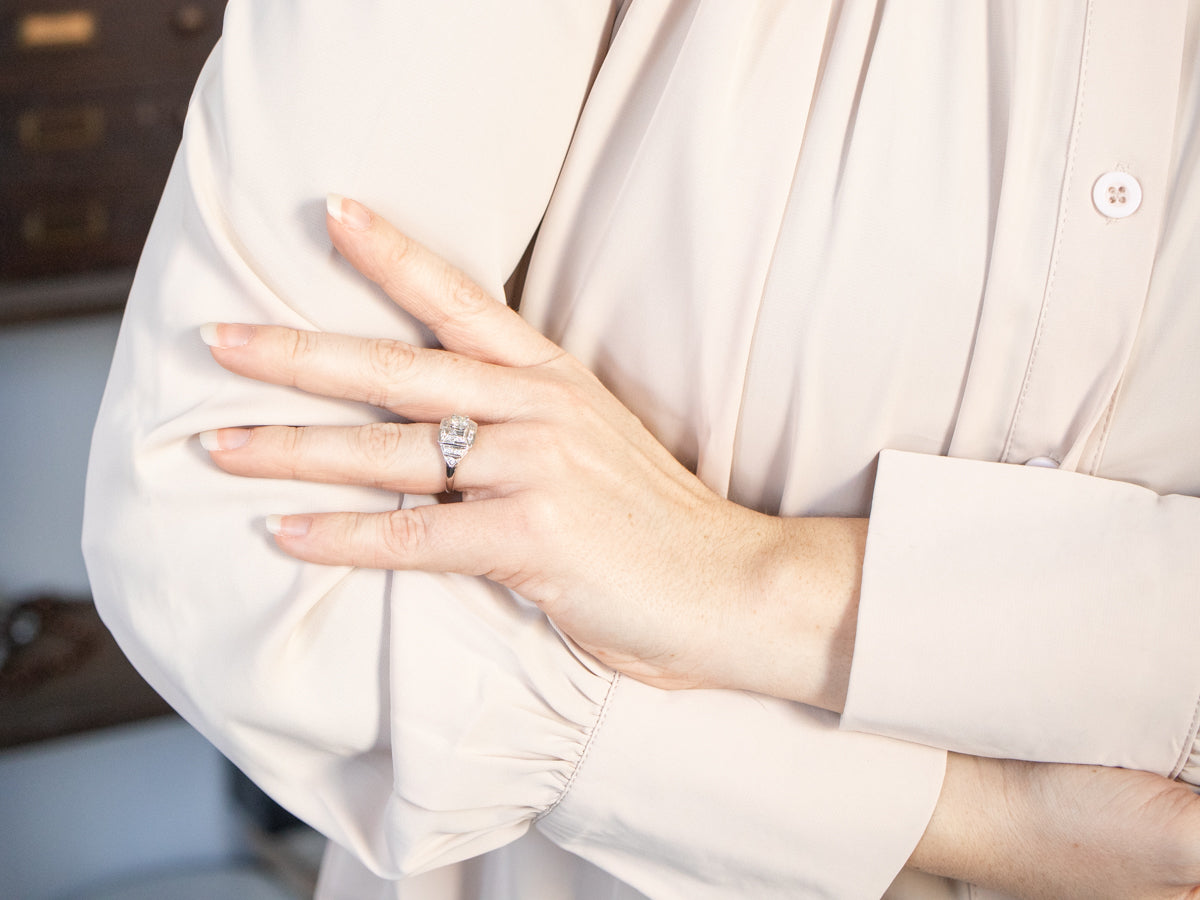 Modern Platinum Round Brilliant Diamond Halo Engagement Ring