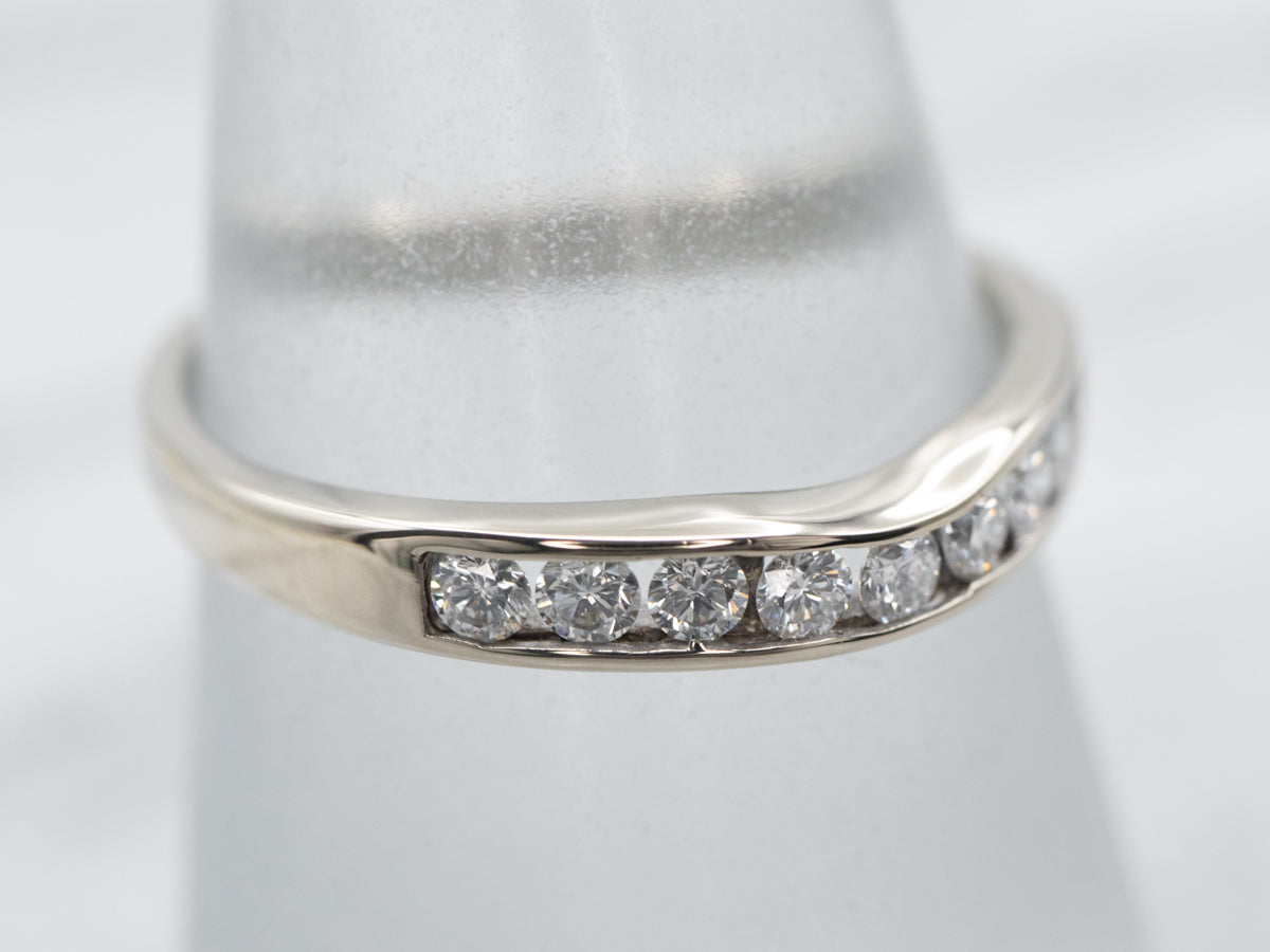 Curved Channel Set Diamond Band