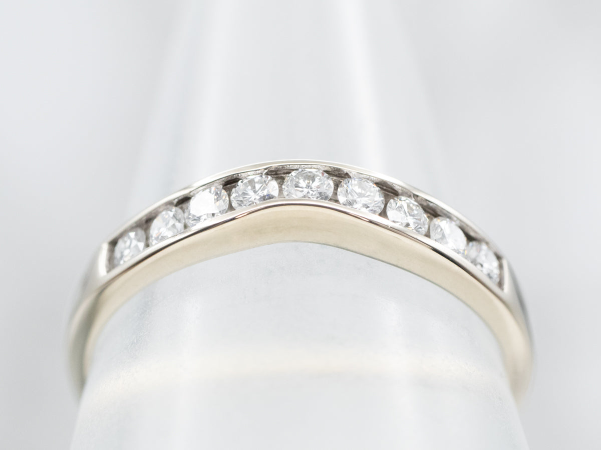 Curved Channel Set Diamond Band
