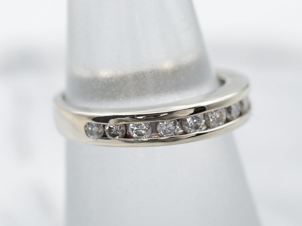 White Gold Channel Set Diamond Band