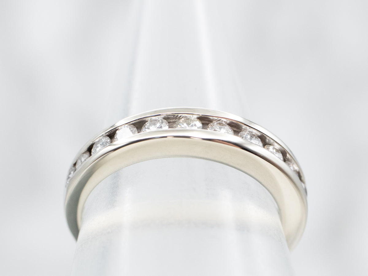 White Gold Channel Set Diamond Band