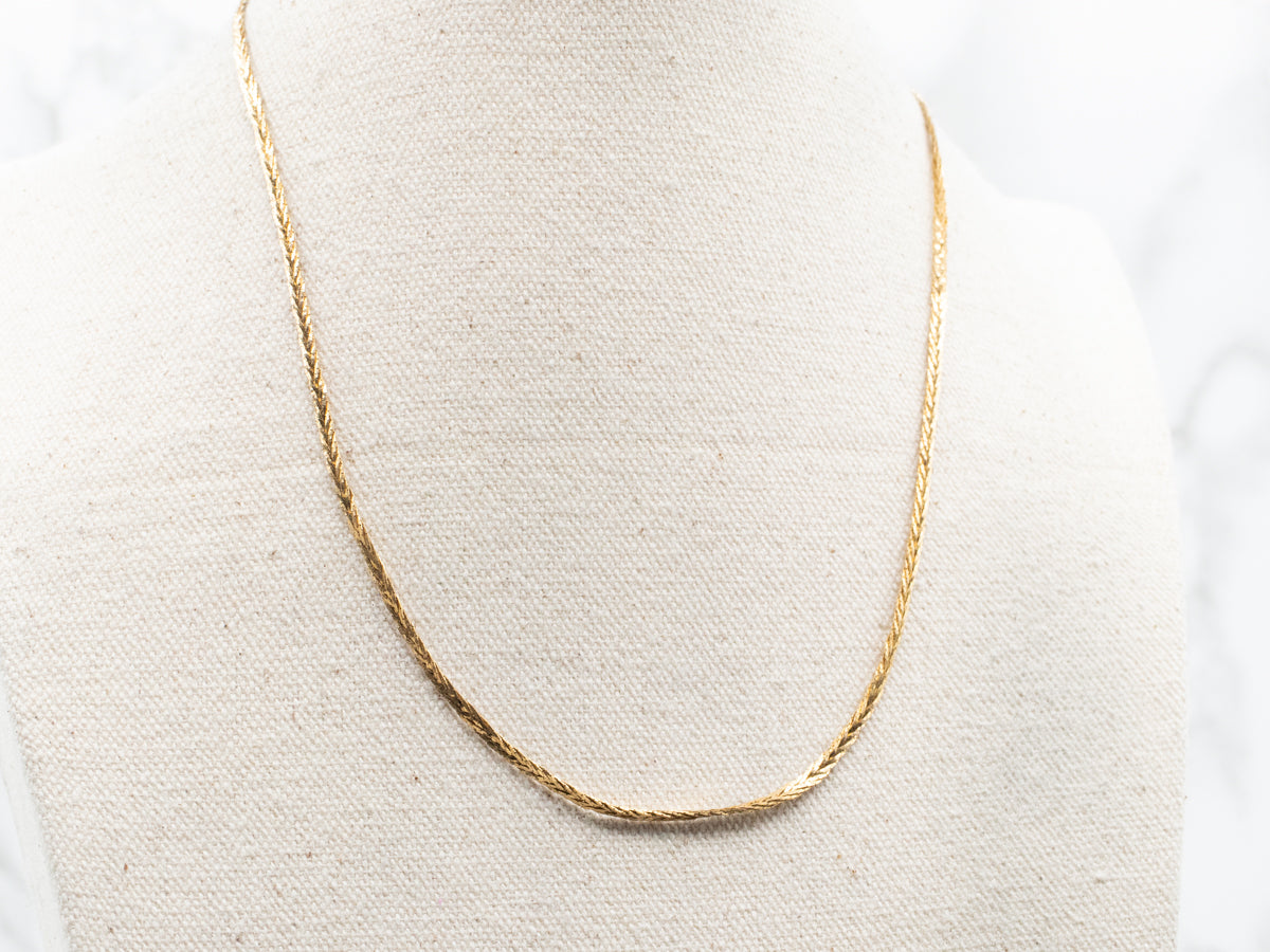 Braided 14K Gold Chain Necklace
