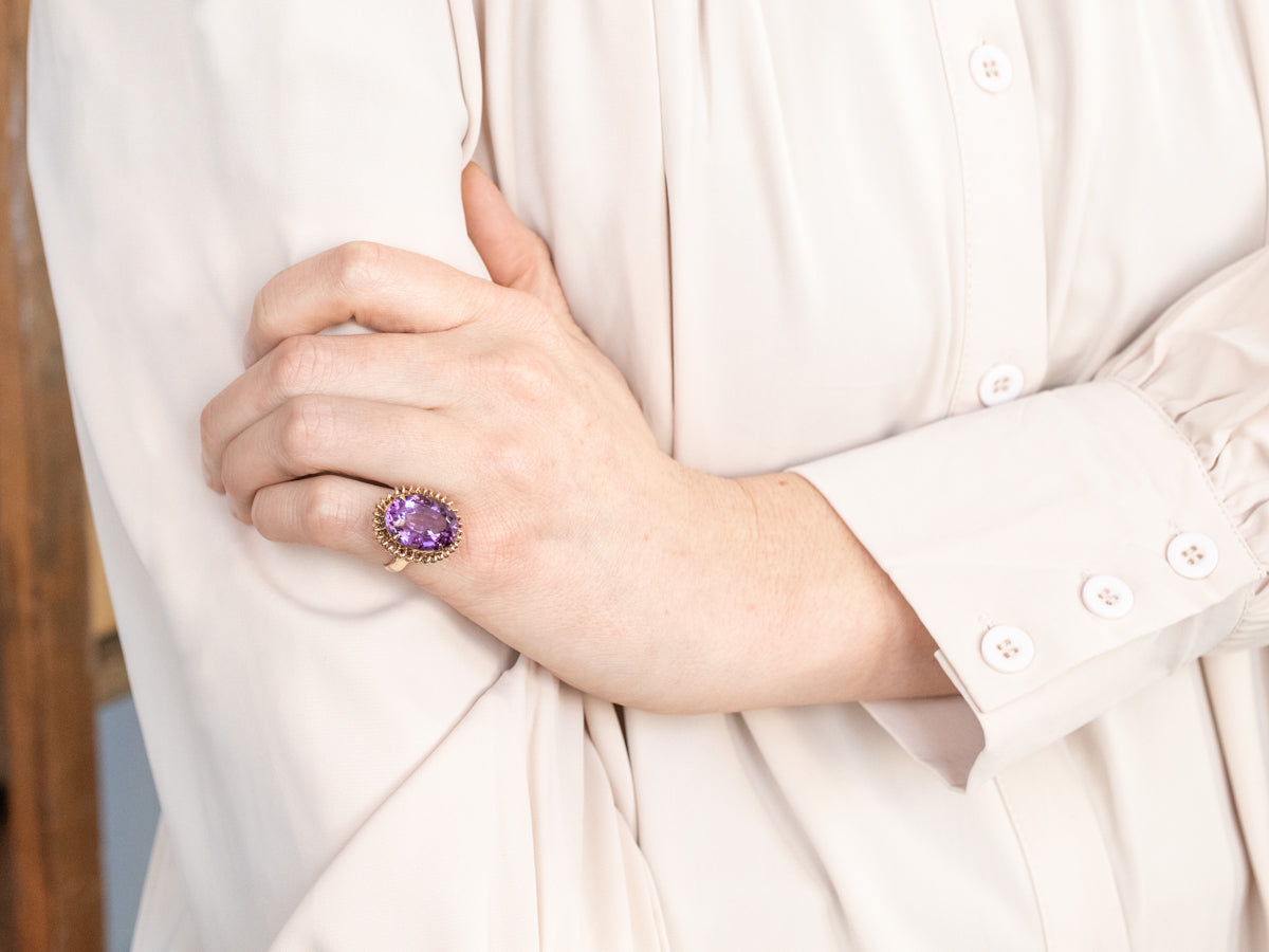 Bold Amethyst Cocktail Ring