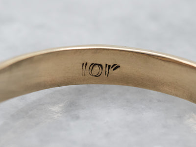Rose Gold "M" Monogrammed Signet Ring