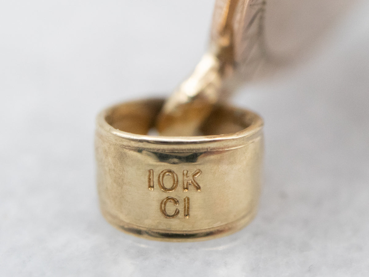 Gold "EFH" Telegram Machine Charm