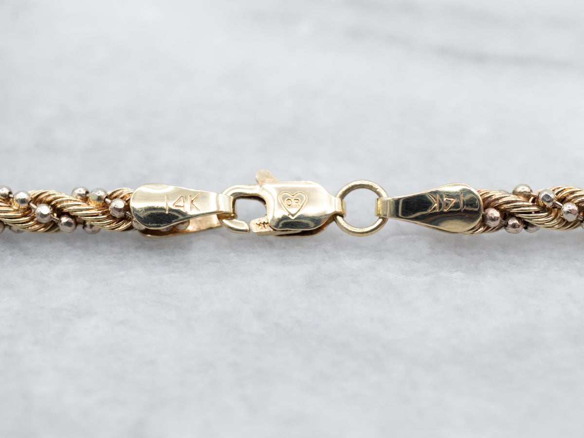 Yellow Gold Rope Twist Chain