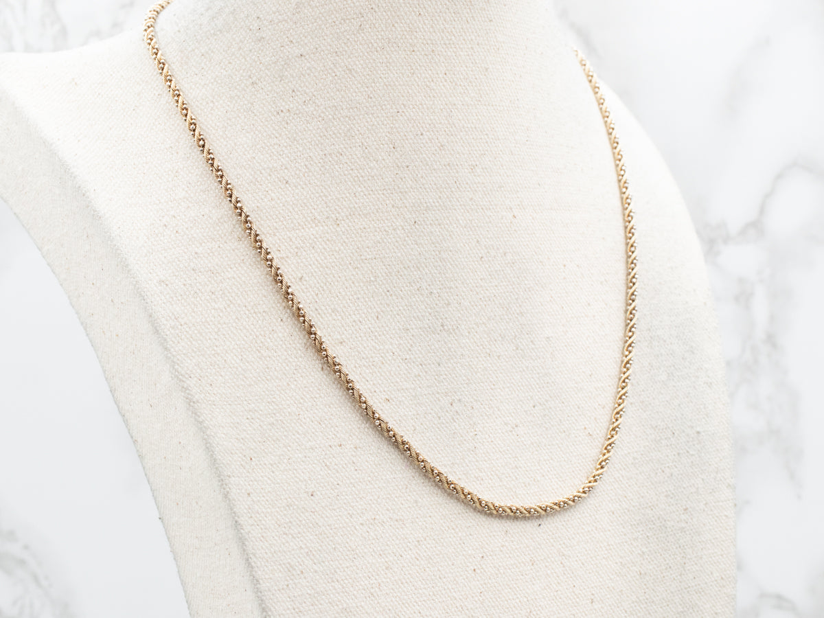 Yellow Gold Rope Twist Chain