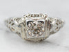 Art Deco White Gold Diamond Engagement Ring