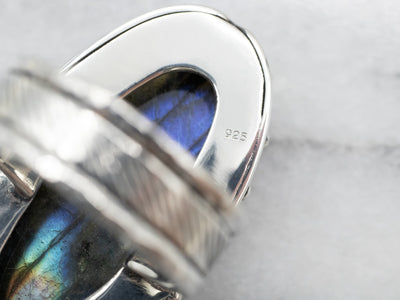 Sterling Silver Labradorite Cocktail Ring