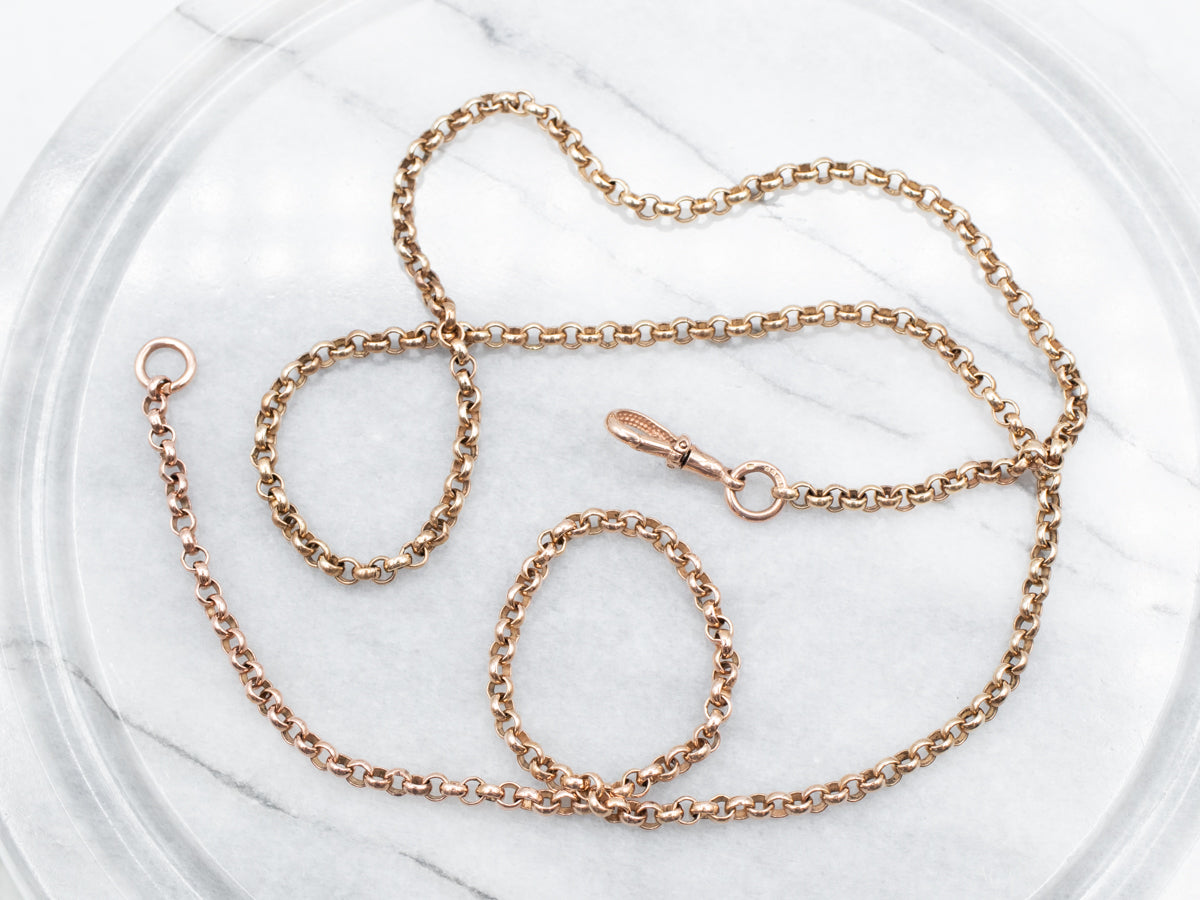 Classic Yellow Gold Rolo Chain