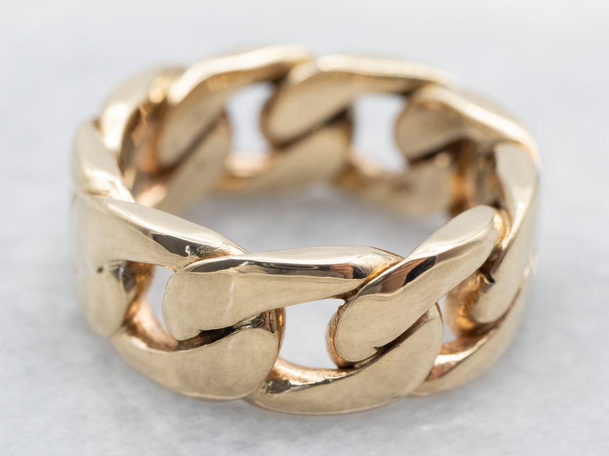 Bold 1980&#39;s Gold Curb Link Band