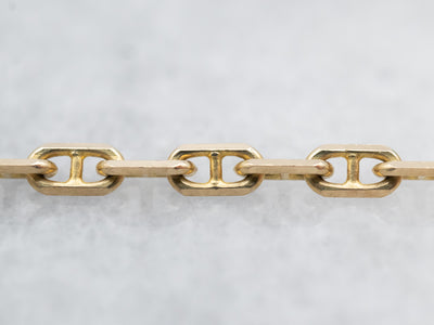 Polished Yellow Gold Anchor Link Chain