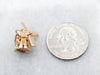 Vintage Gold Moving Windmill Charm