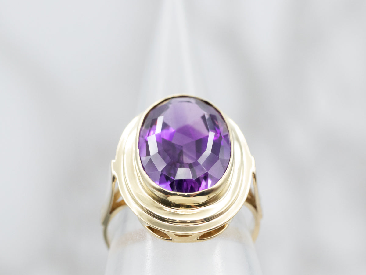 Vintage Amethyst Solitaire Ring