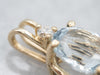 Gold Aquamarine and Diamond Pendant