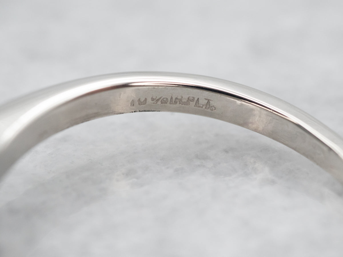 Platinum Sapphire Solitaire Engagement Ring