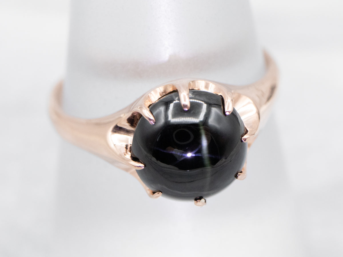 Rose Gold Cat's Eye Kornerupine Ring