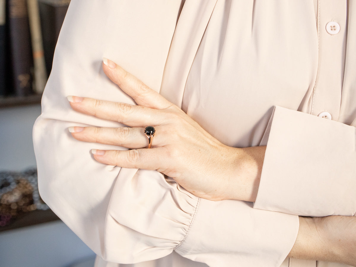 Rose Gold Cat's Eye Kornerupine Ring