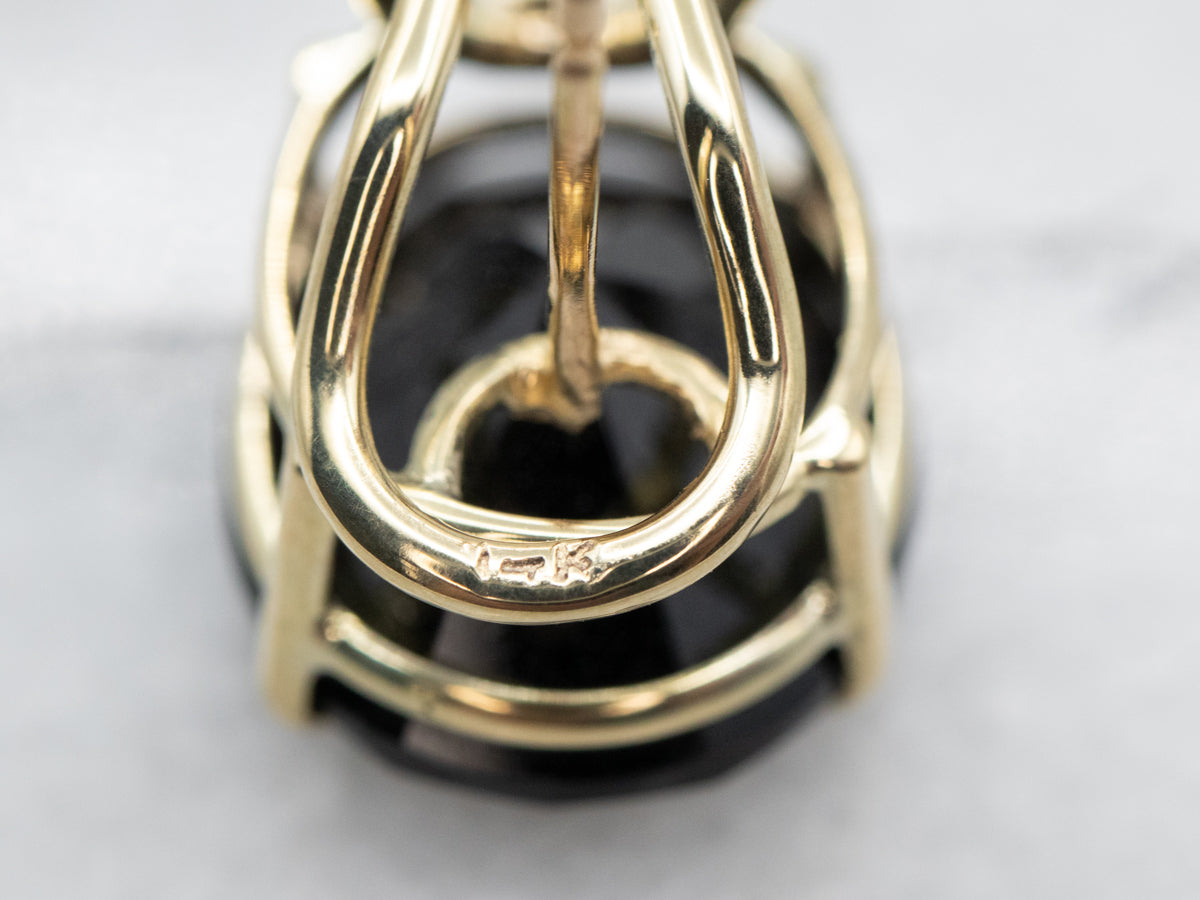 Oval Black Onyx Stud Earrings